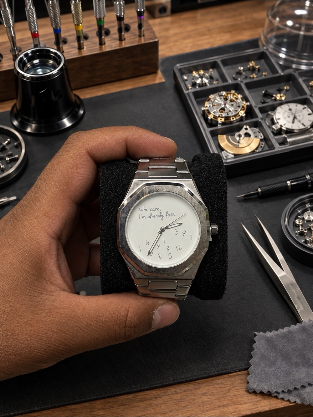 Stainless Steel Mens Bracelet Watch – Silver